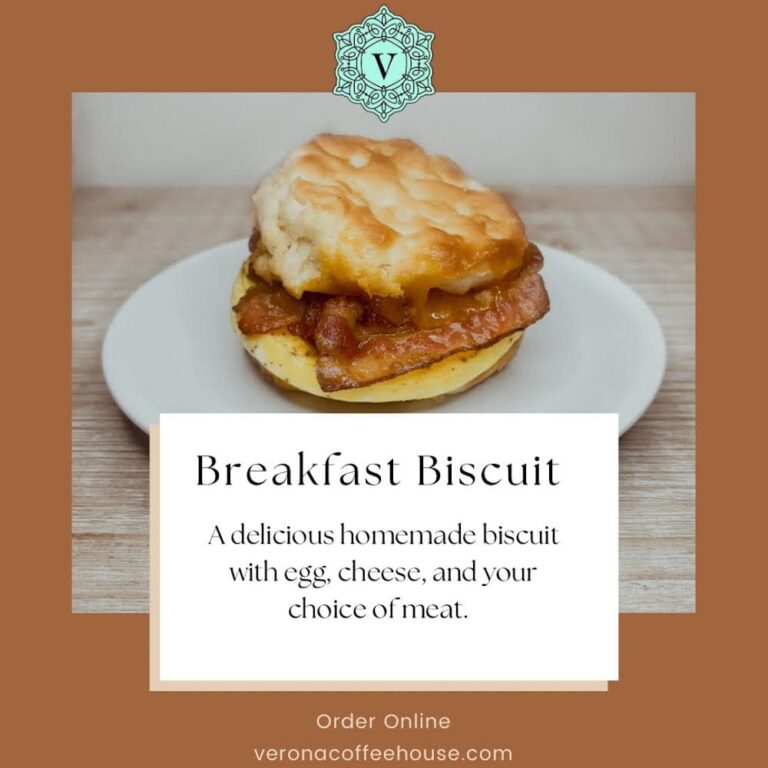 Breakfast biscuit with egg and cheese