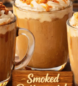 Warm latte with creamy topping