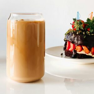 Refreshing drink and sweet treat duo